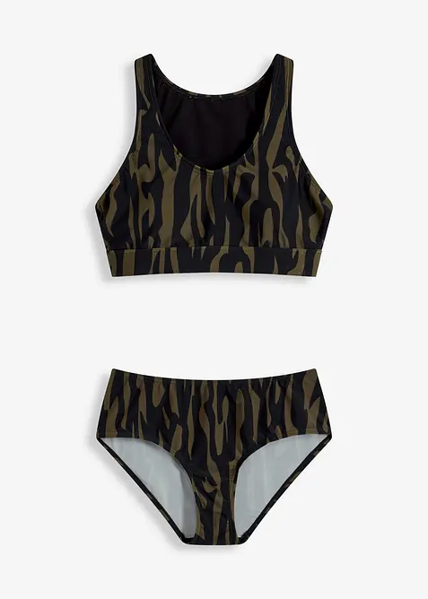 Bustier-Bikini (2-tlg.Set) in grün von vorne - bonprix