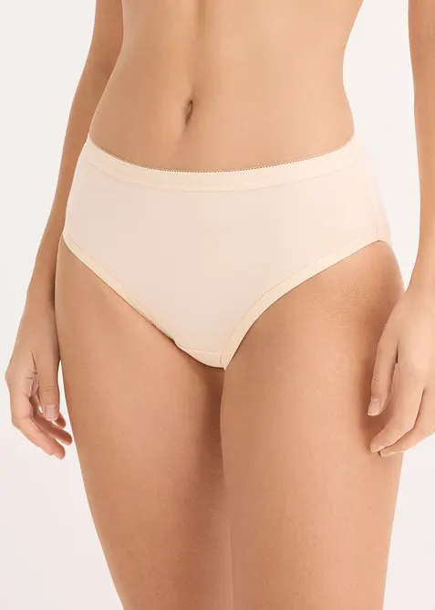 Maxislip mit Baumwolle(4er Pack) in grau von vorne - bonprix