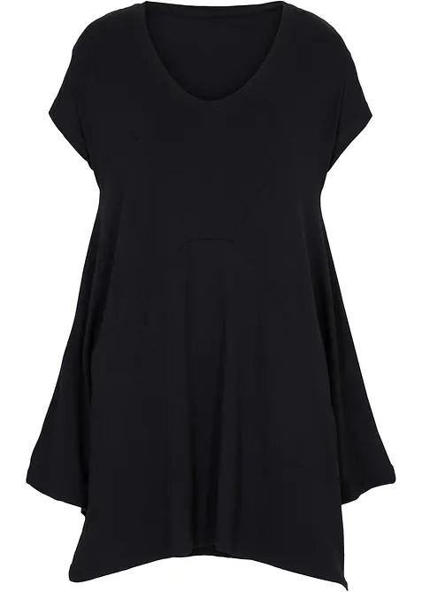 Longshirt in schwarz von vorne - bonprix