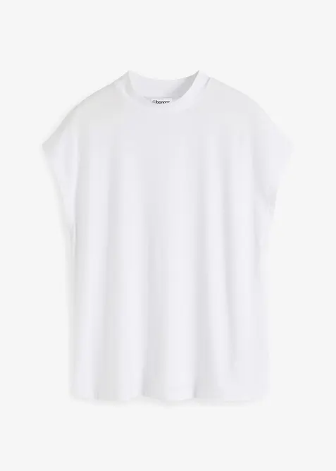 T-Shirt aus softer Viskose in weiß von vorne - bonprix