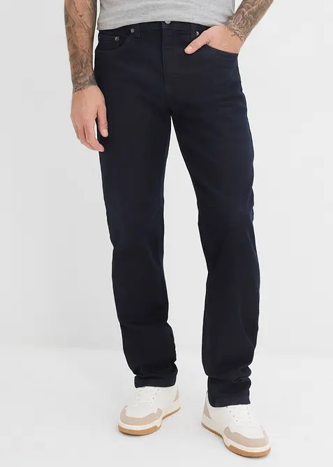 Classic-Fit-Jeans, Tapered in blau von vorne - bonprix