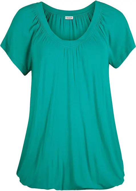 Shirt aus Viskose-Mix in grün von vorne - bonprix