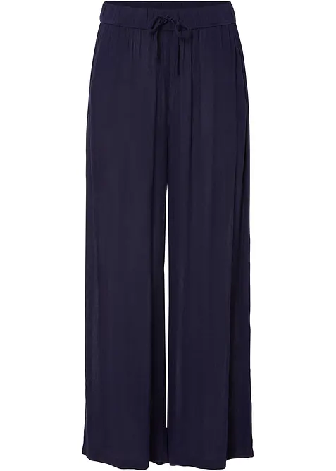 Weite Hose in blau von vorne - bonprix
