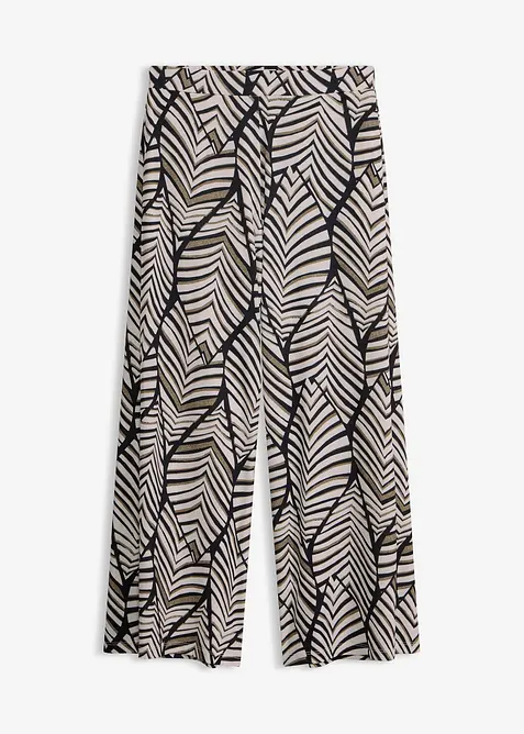 Weite Jerseyhose in schwarz von vorne - bonprix