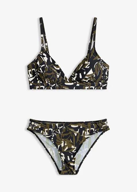 Bikini mit gekreuzten Trägern (2-tlg.Set) in weiß von vorne - bonprix