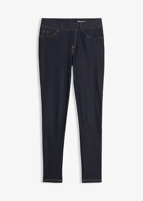 Leggings in Jeansoptik in blau von vorne - bonprix