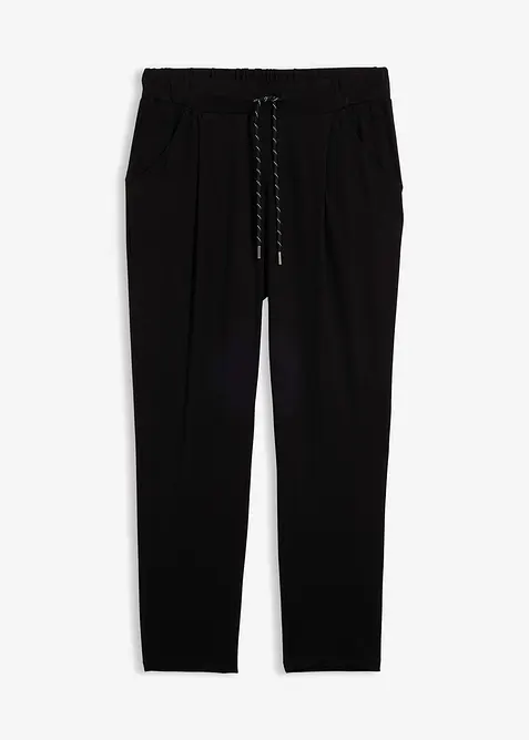 Sporthose aus Viskose-Mix, 7/8-Länge in schwarz von vorne - bonprix