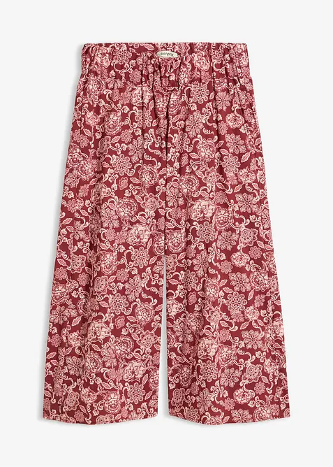 Culotte aus griffigem Popeline in rot von vorne - bonprix