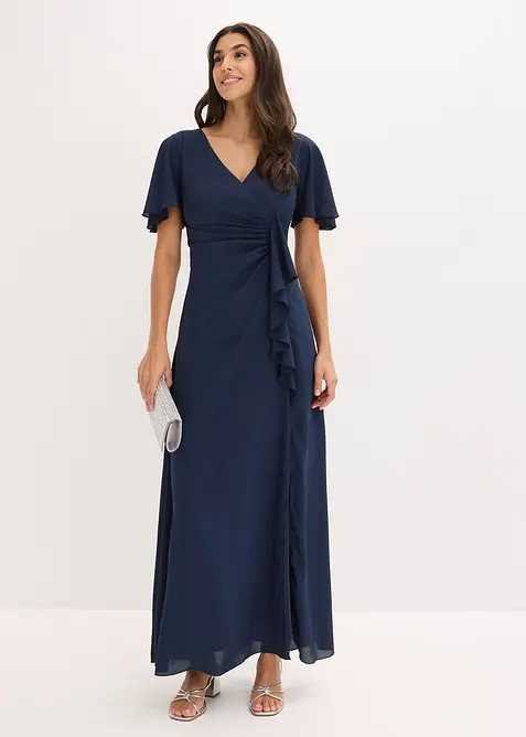 Abendkleid in blau im Look von vorne (Totalaufnahme) - bonprix