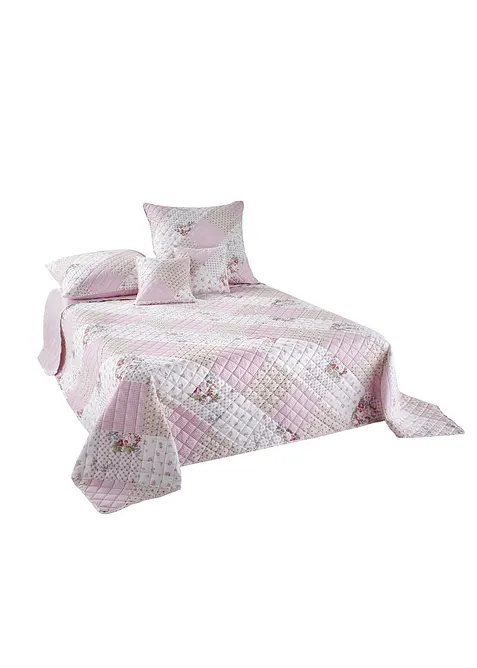 Kissenbezug mit Rosen (2er Pack) in rosa - bonprix