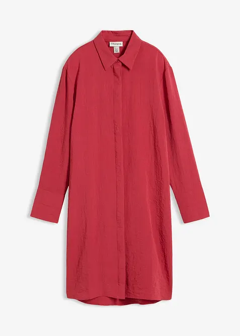 Longbluse aus softem Viskose-Mix in rot von vorne - bonprix