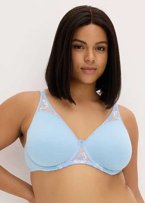 BH mit Bügel (2er Pack) in blau von vorne (im Anschnitt) - bonprix