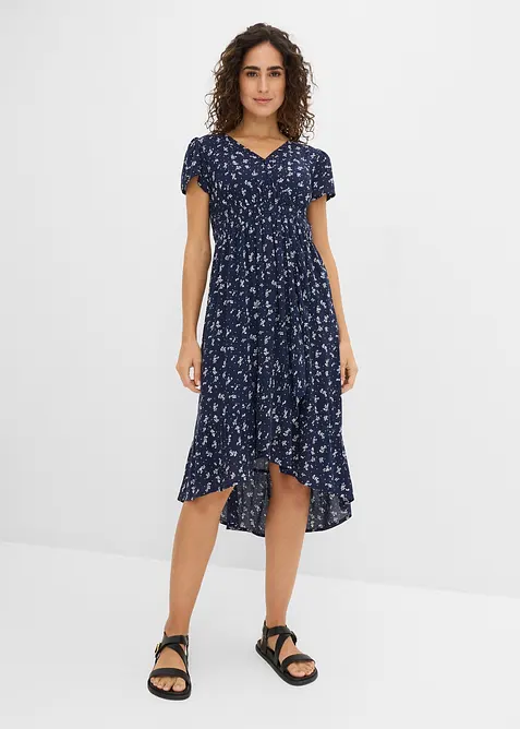 2-in-1 Umstands- und Stillkleid aus Viskose- Crepe in rot von vorne (Totalaufnahme) - bonprix