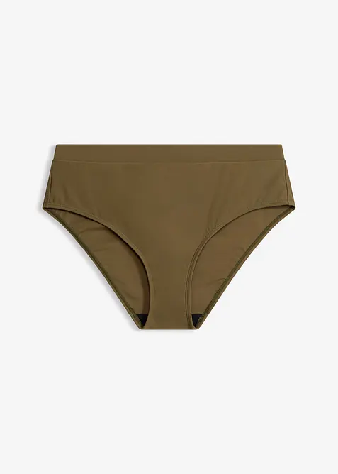 High Waist Light Shape-Bikinihose in grün von vorne - bonprix