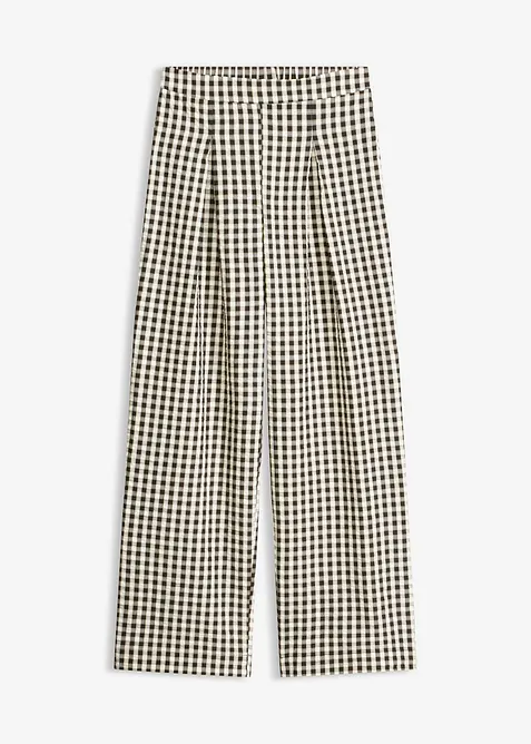 Weite Hose mit Bundfalten in gelb von vorne - bonprix