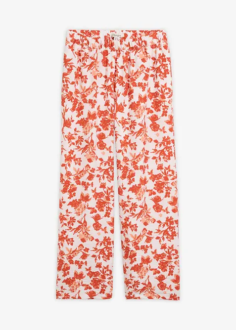 Culotte aus fließendem Viskose-Mix in weiß von vorne - bonprix