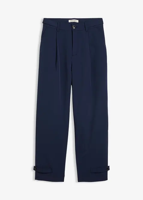 Barrel-Hose aus Viskose-Mix in blau von vorne - bonprix