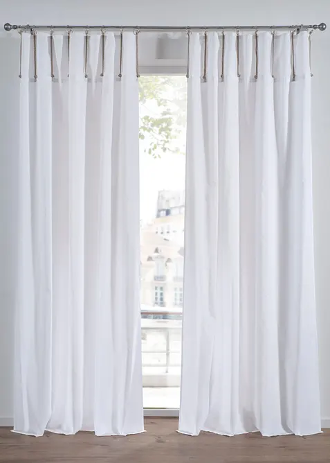 Gardine mit Ringen (1er Pack) in weiß - bonprix