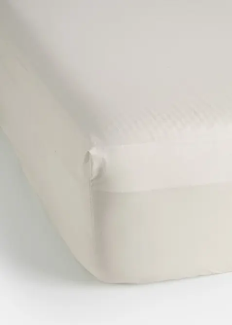 Perkal Spannbettlaken in weiß - bonprix