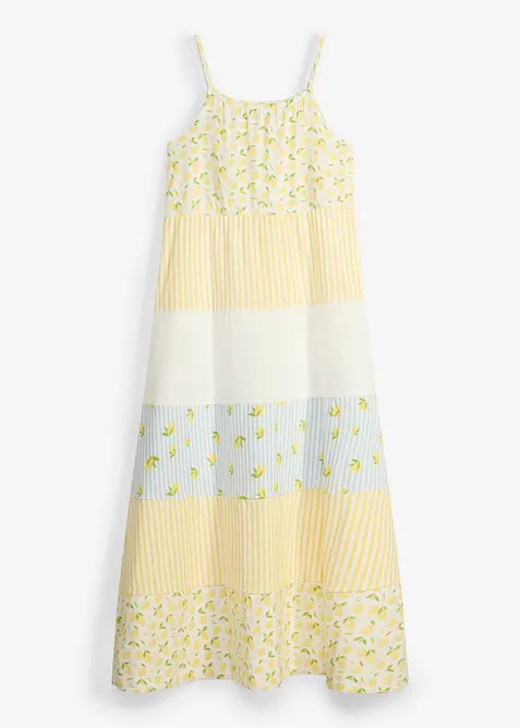 Jerseykleid aus reiner Bio-Baumwolle in weiß von vorne - bonprix