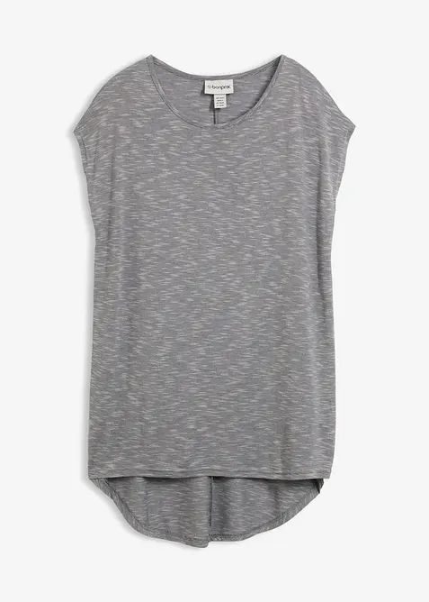 Longshirt aus Viskose-Mischung in grau von vorne - bonprix