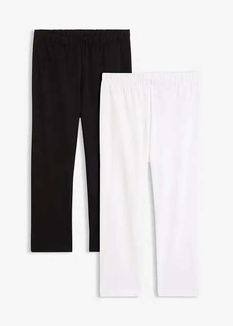 Capri-Leggings (2er Pack) in weiß von vorne - bonprix