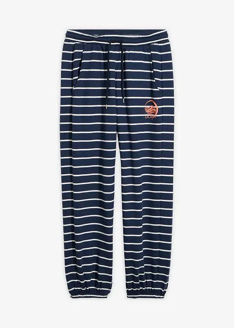 Sweathose aus Baumwoll-Mix in blau von vorne - bonprix