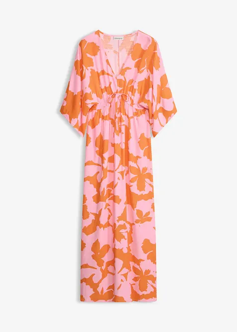 Maxikleid aus fließender Viskose in lila von vorne - bonprix
