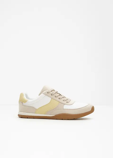 Sneaker im Retrolook in weiß - bonprix