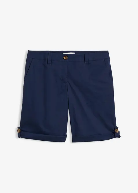 Stretch-Bermuda in blau von vorne - bonprix
