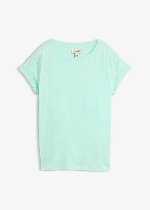 Boxy-Shirt in grün von vorne - bonprix