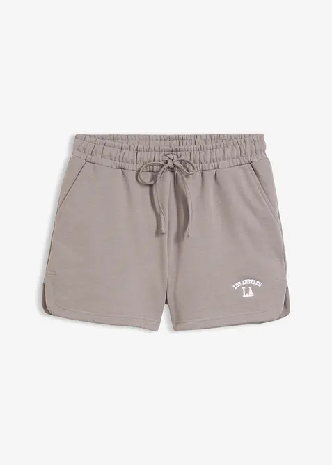 Sweat-Shorts aus reiner Bio-Baumwolle in grau von vorne - bonprix