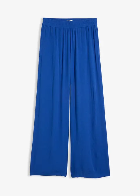 Schlupfhose aus fließender Viskose in blau von vorne - bonprix