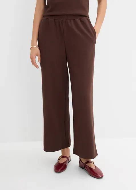 Culotte aus Piqué in braun von vorne - bonprix