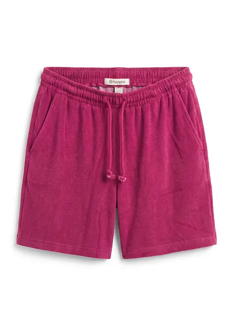 Shorts aus Frottee in pink von vorne - bonprix