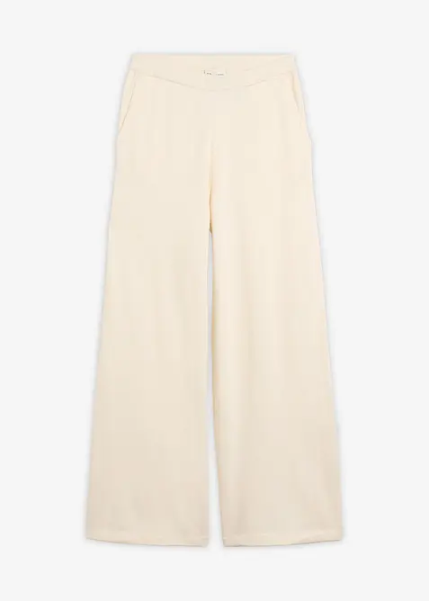 Culotte aus sommerlichem Strick in weiß von vorne - bonprix