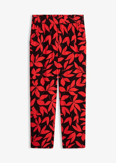 Palazzo-Hose aus fließender Viskose in schwarz von vorne - bonprix