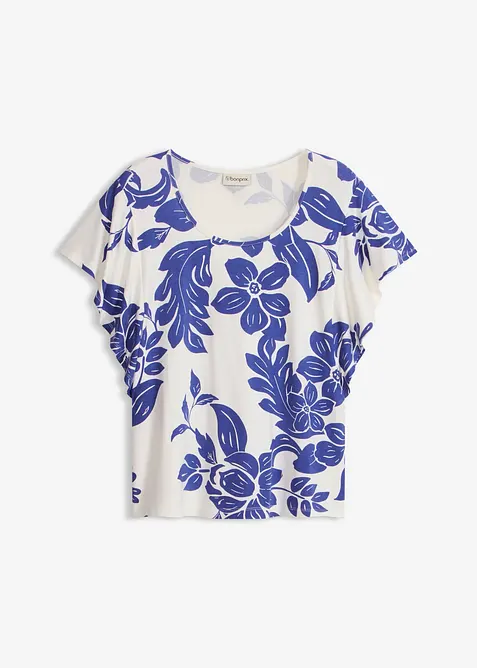 Shirt aus softem Viskose-Mix in weiß von vorne - bonprix