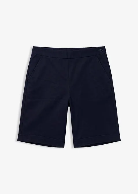 Bermuda aus Baumwoll-Mix in blau von vorne - bonprix