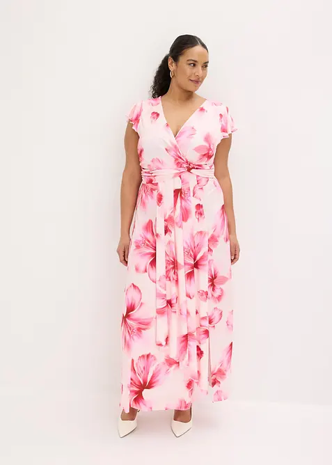 Maxikleid in rosa von vorne (Totalaufnahme) - bonprix