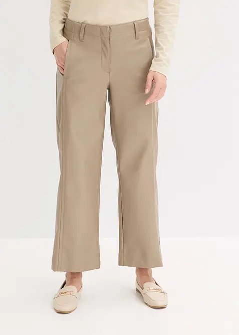 Lederimitat Culotte in braun von vorne - bonprix