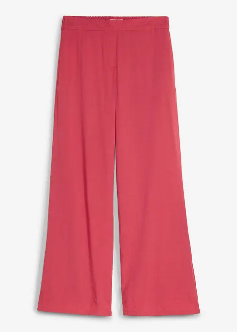 Palazzo-Hose aus Viskose-Mix in rot von vorne - bonprix