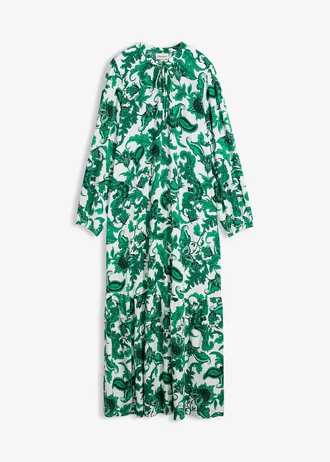 Tunika-Kleid aus fließender Viskose in grün von vorne - bonprix