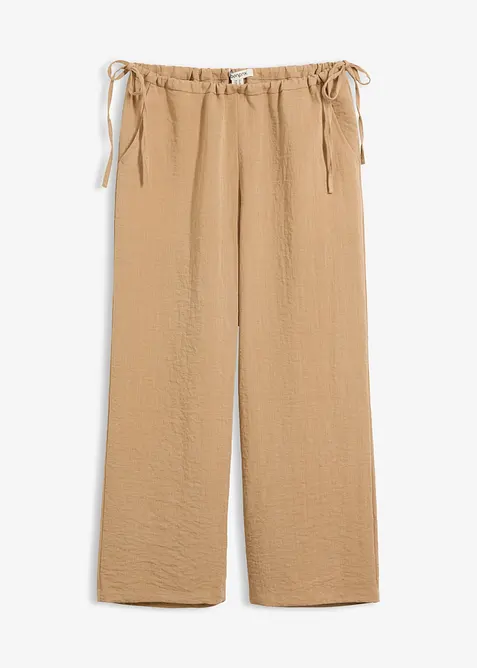 Culotte aus Viskose-Mix in beige von vorne - bonprix