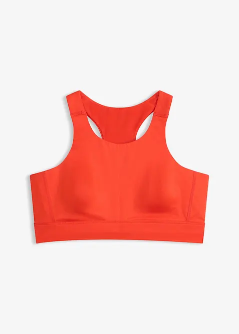 Racerback Sport-BH mit leichtem Halt in rot von vorne - bonprix