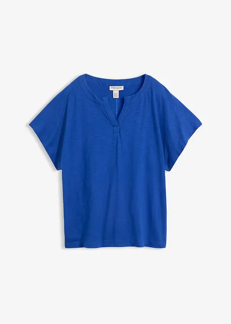 Tunika-Shirt in blau von vorne - bonprix