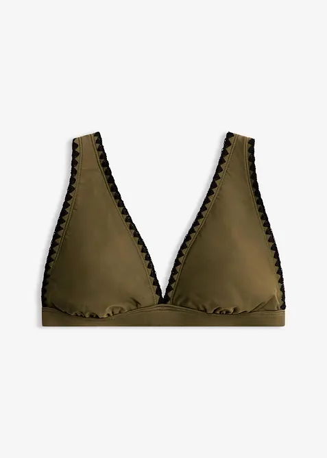 Triangel-Bikinioberteil in grün von vorne - bonprix