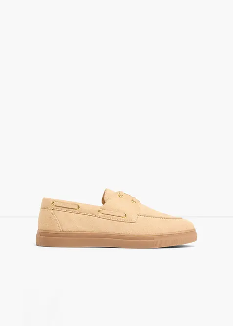 Loafer mit Schnürung in beige - bonprix