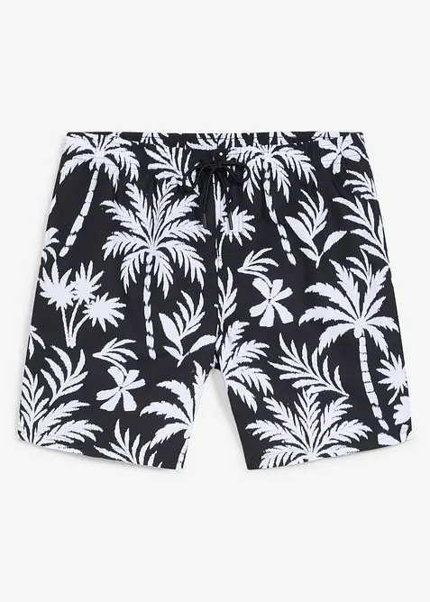 Badeshorts mit seitlichen Taschen in schwarz von vorne - bonprix