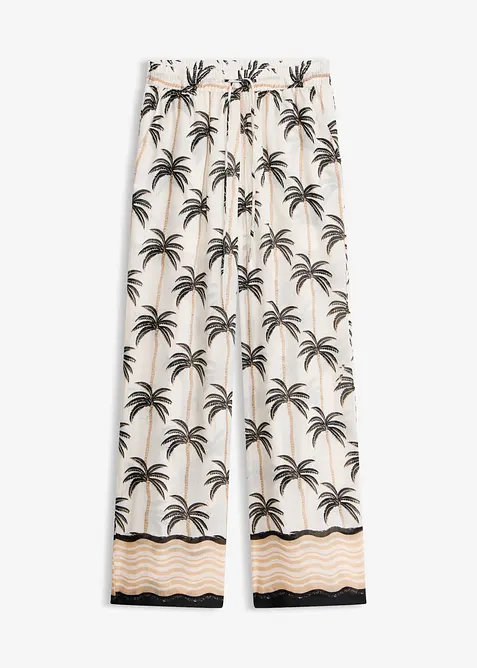 Palazzo-Hose in weiß von vorne - bonprix